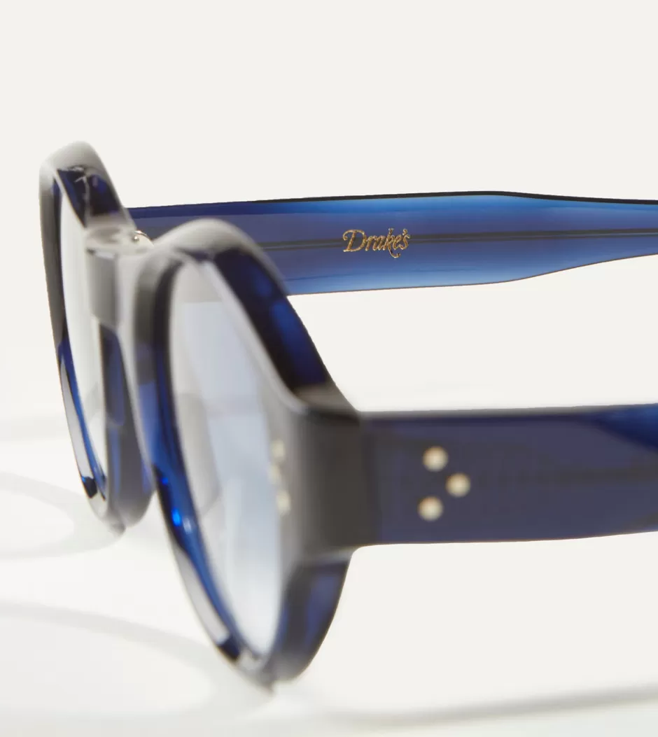 Drake's Blue Acetate Jules Sunglasses Outlet