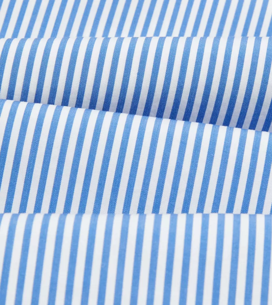 Drake's Bengal Stripe Cotton Poplin Button-Down Shirt Blue Clearance