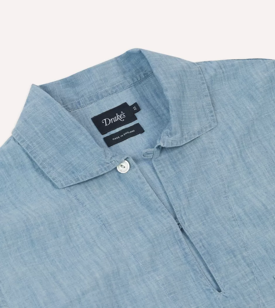 Drake's Blue Chambray Smock Shop