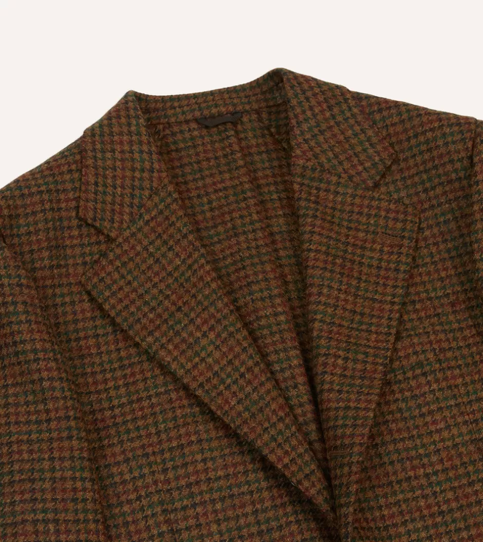 Drake's Brown Gun Club Check Tweed Blazer Cheap