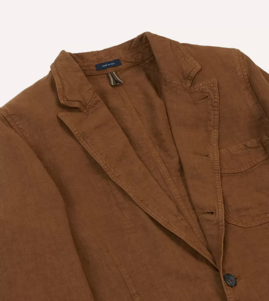 Drake's Linen Games Blazer Mk. II Brown Clearance