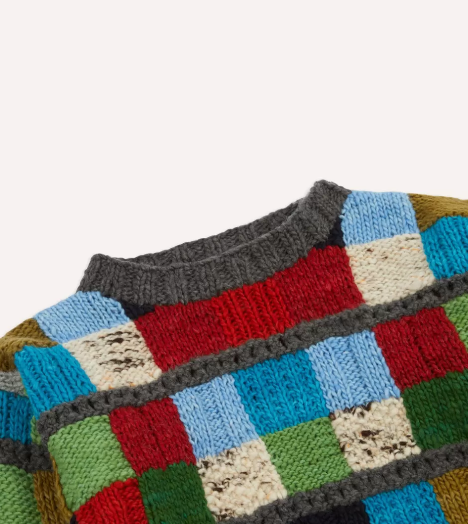 Drake's Chamula For Patchwork Merino Jumper Store