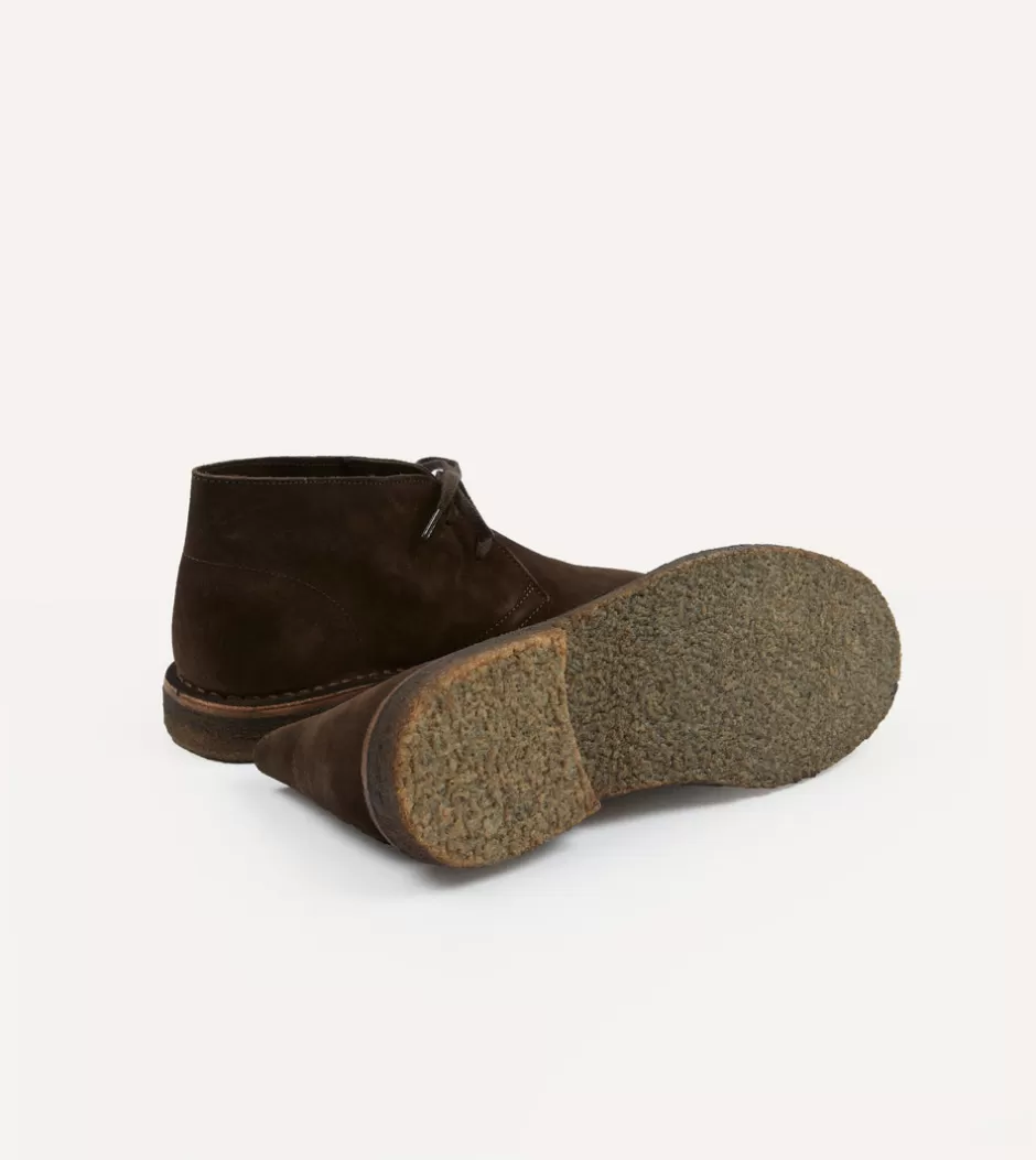 Drake's Clifford Desert Boot Suede Dark brown New