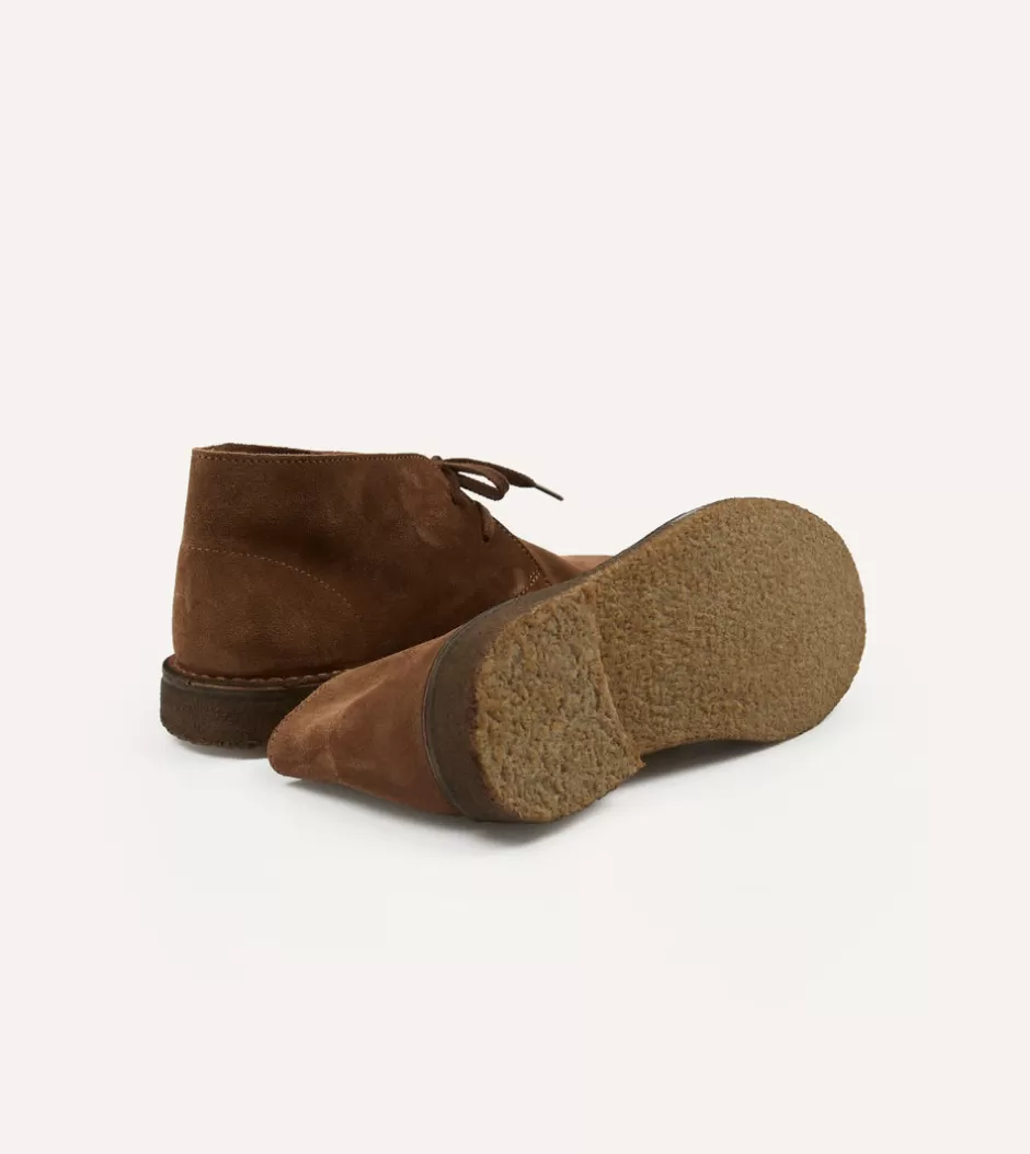 Drake's Clifford Desert Boot Suede Tobacco Best