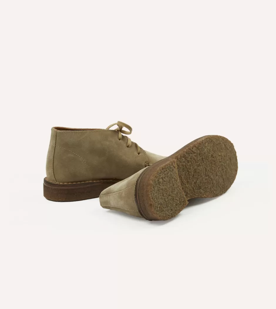 Drake's Crosby Moc-Toe Chukka Boot Suede Sand Online