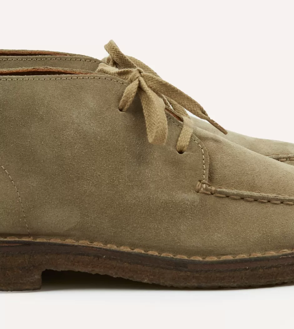 Drake's Crosby Moc-Toe Chukka Boot Suede Sand Online