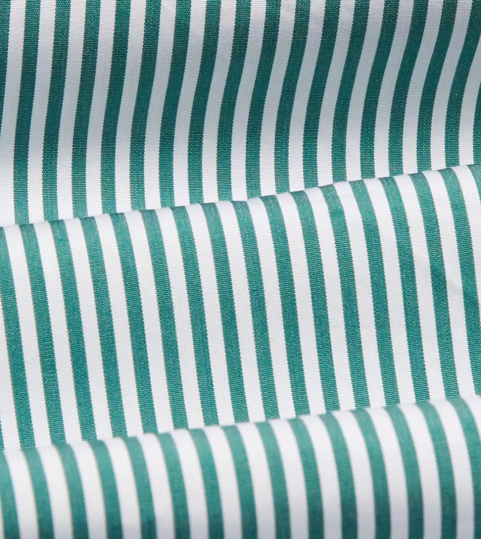 Drake's Bengal Stripe Cotton Poplin Button-Down Shirt Dark green Flash Sale