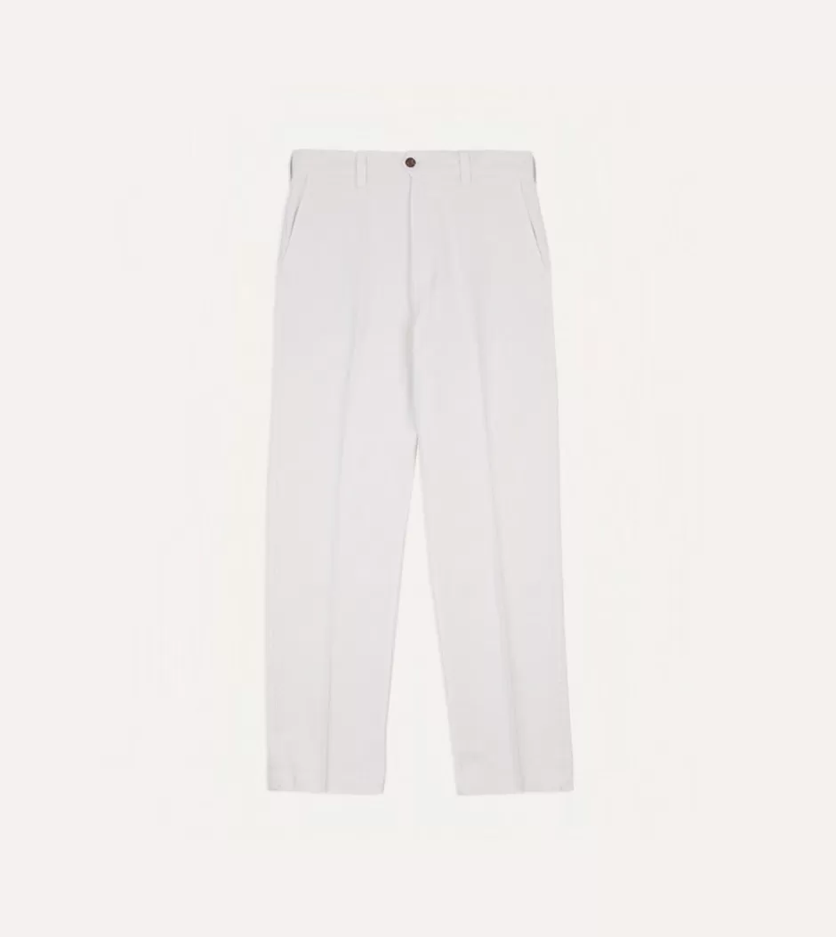 Drake's Cotton Flat Front Chino Ecru Flash Sale