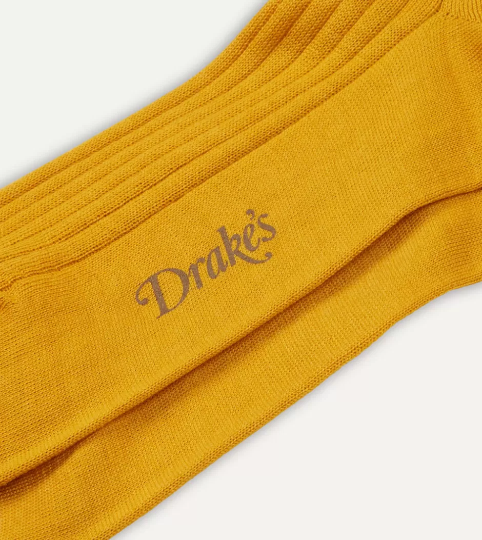 Drake's Wool Over-the-Calf Socks Gold Store