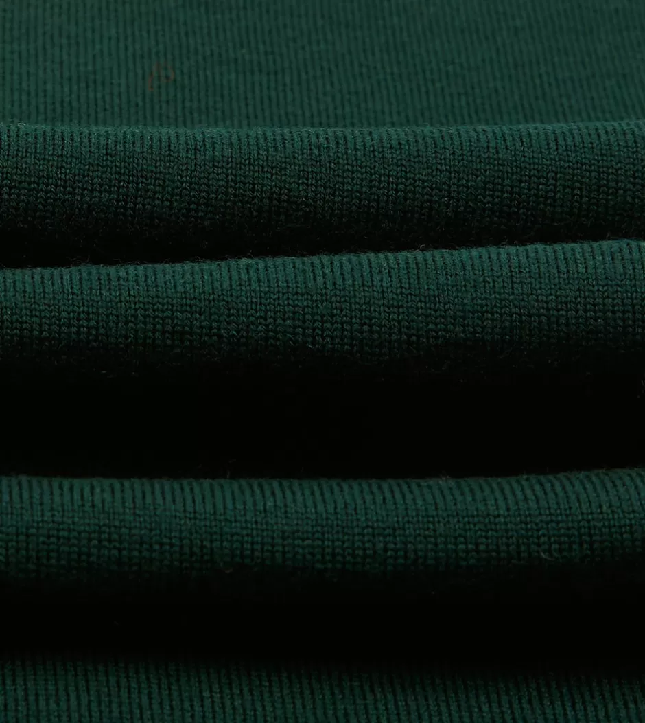 Drake's Merino Wool Knitted Rugby Shirt Green Fashion