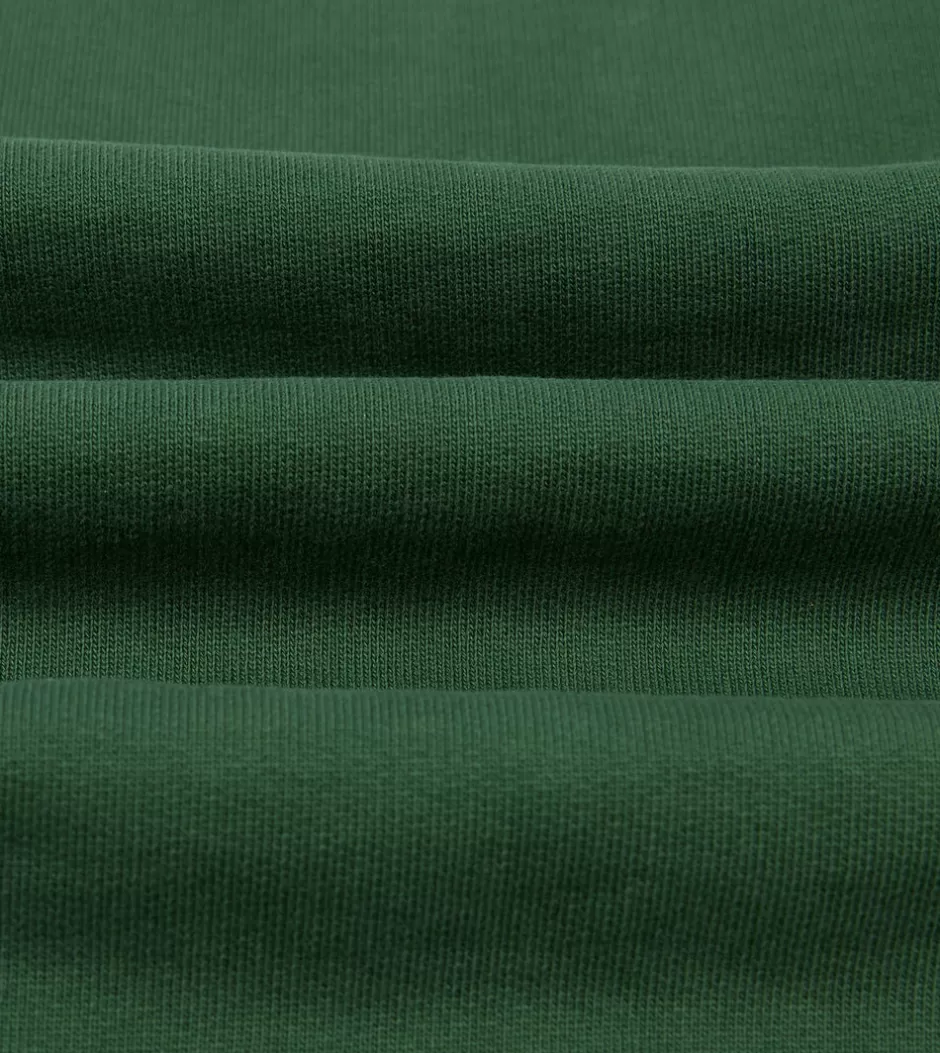 Drake's Green Striped Rib Cotton Jersey Sweatshirt Online