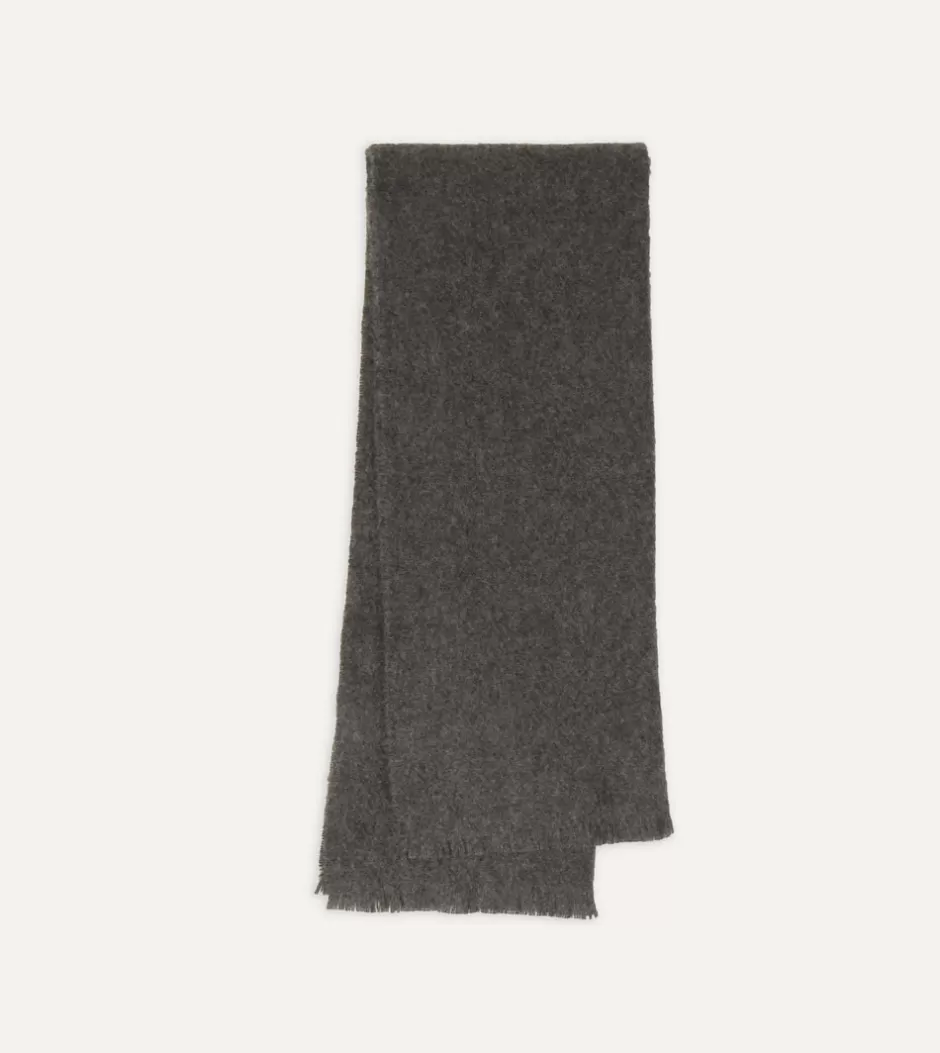 Drake's Grey Cashmere Scarf Shop