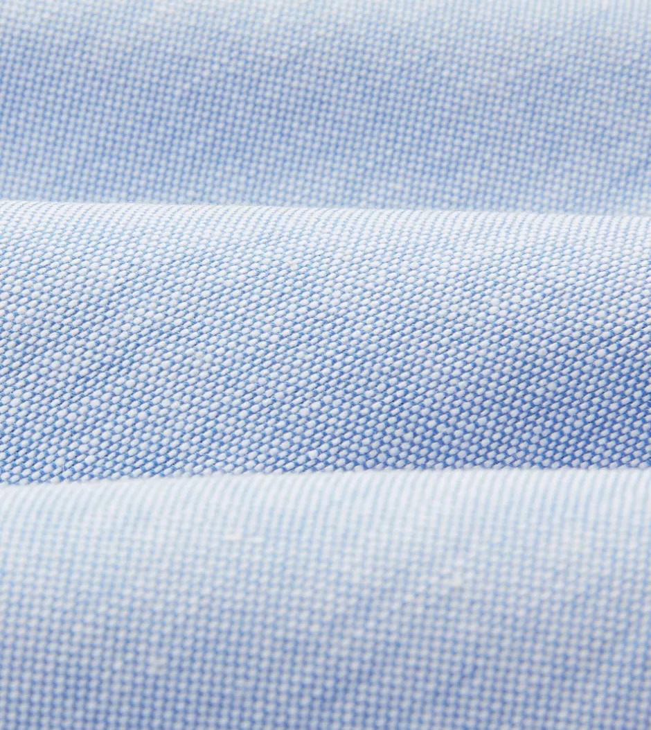 Drake's Cotton Oxford Cloth Button-Down Shirt Ice blue Clearance