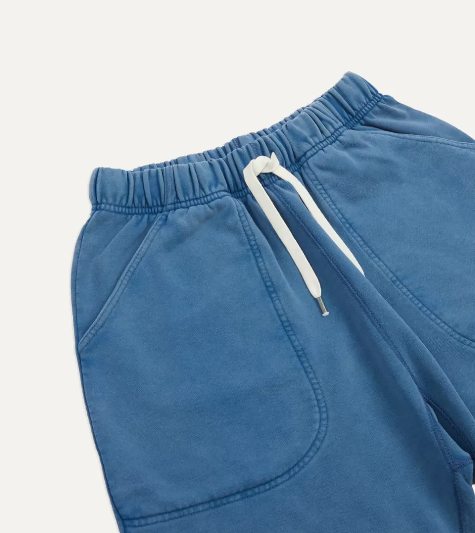 Drake's Indigo Cotton Jogging Shorts Sale