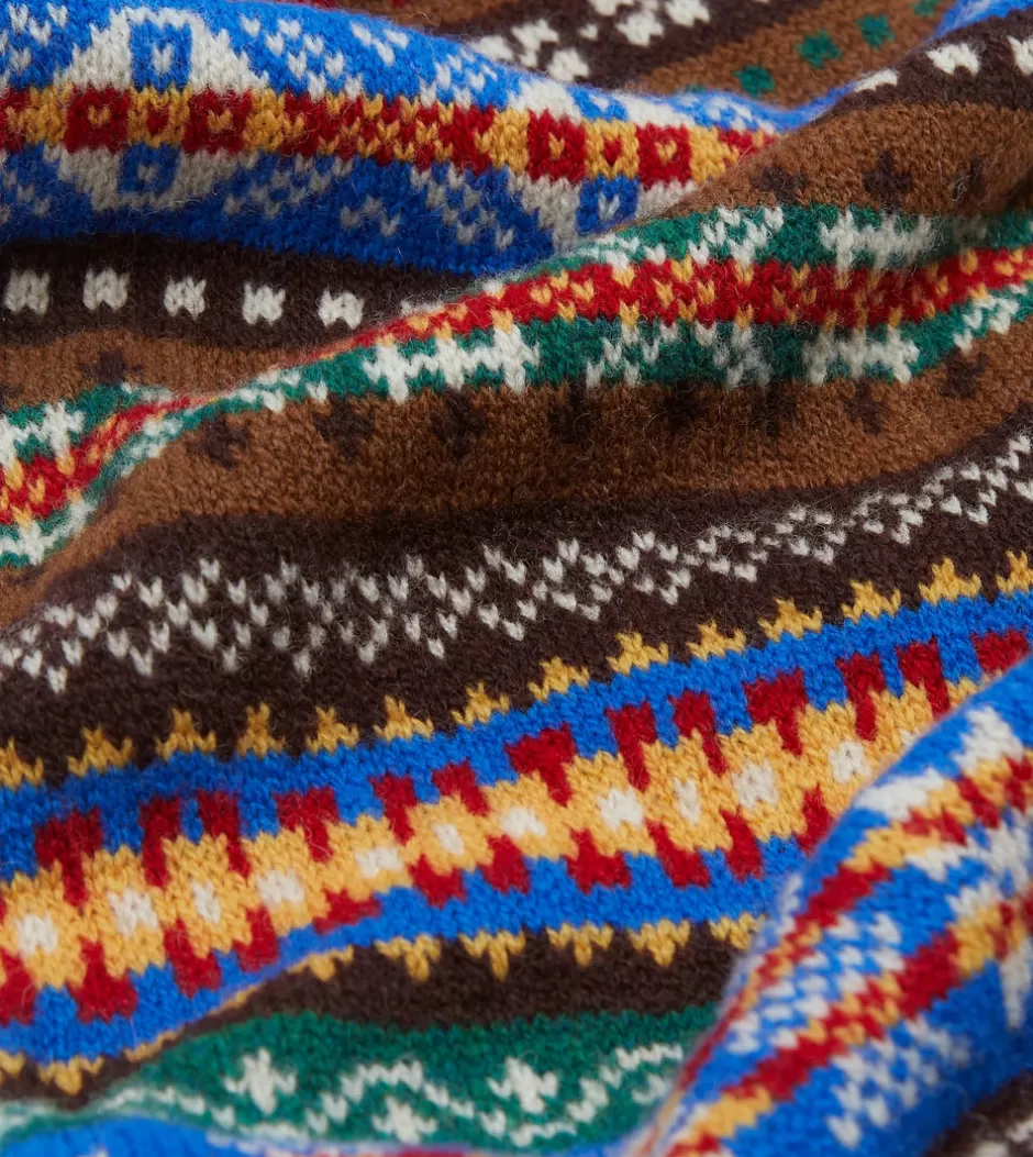 Drake's Lambswool Fair Isle Scarf Best