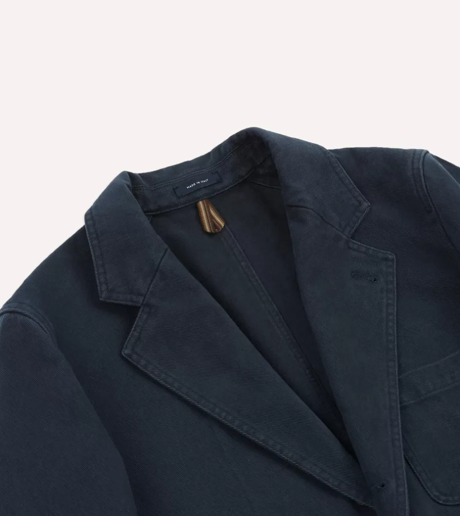 Drake's Heavy Cotton Twill Games Blazer Mk. I Navy Store