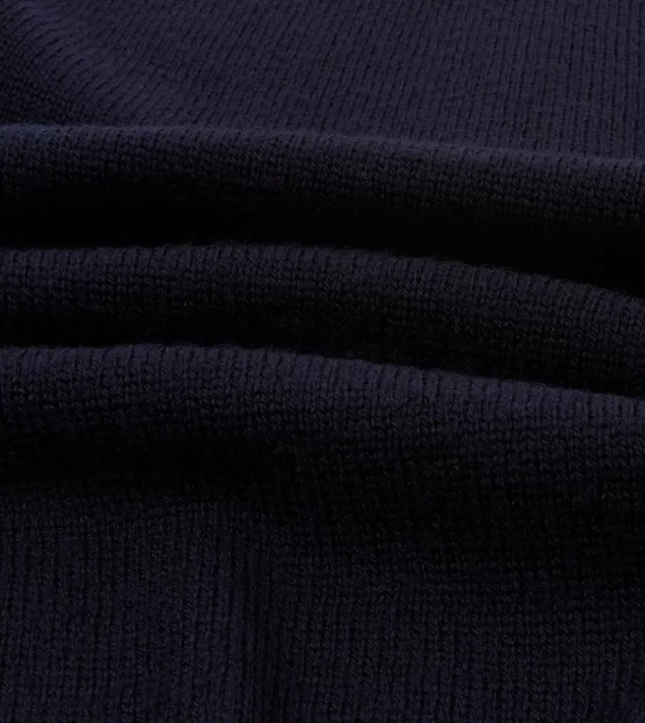 Drake's Merino Wool Knitted Polo Navy Fashion