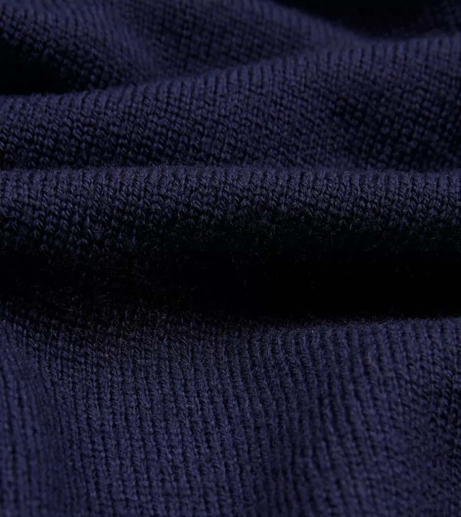 Drake's Merino Wool Knitted Vest Navy Online