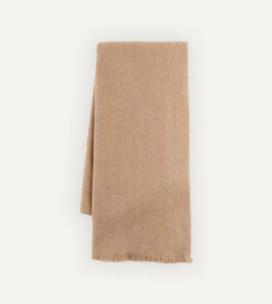 Drake's Oatmeal Cashmere Scarf Clearance