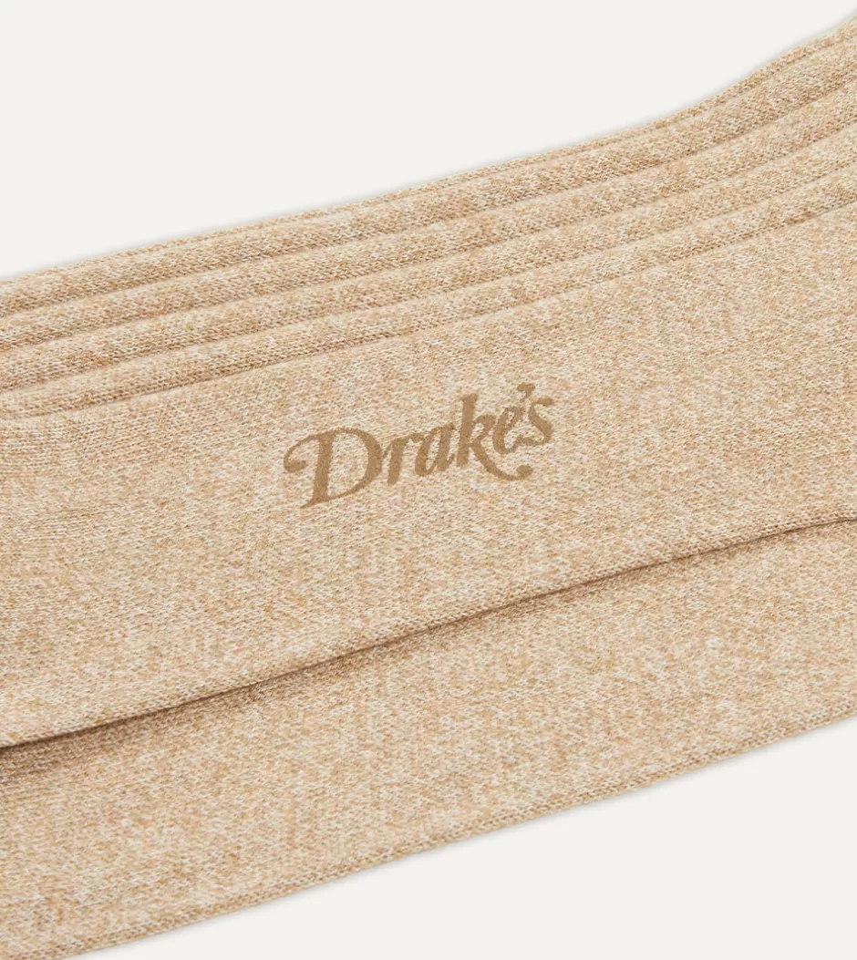 Drake's Cotton Over-the-Calf Socks Oatmeal Discount