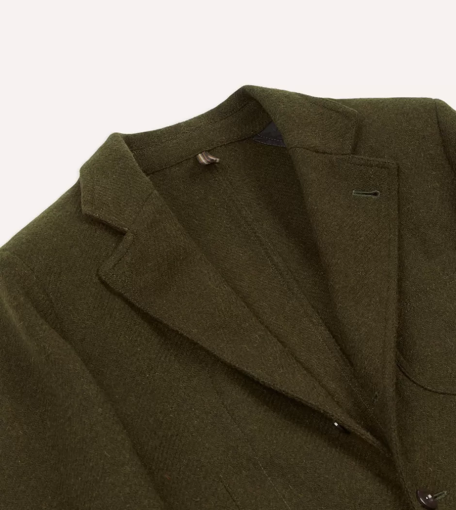 Drake's Olive Harris Tweed Games Blazer Mk. VII Sale