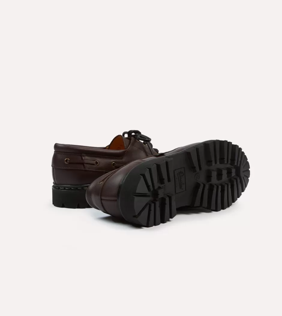 Drake's Paraboot Chimey Dark Brown Calf Leather Derby Shoe Hot