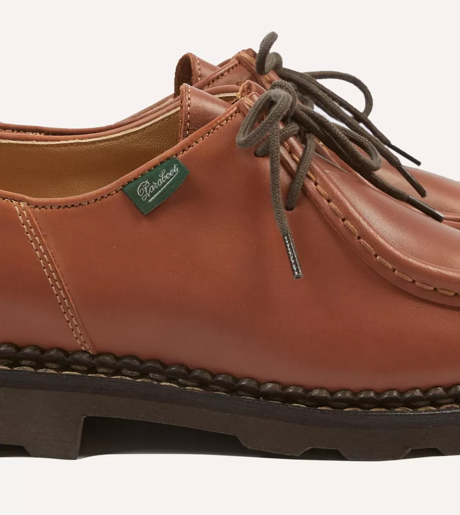 Drake's Paraboot Michael Fawn Calf Leather Derby Shoe Sale