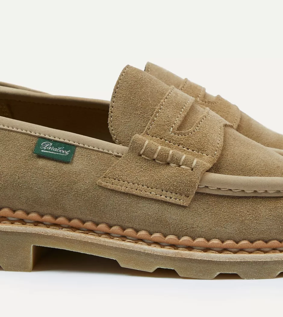 Drake's Paraboot Nantes Sand Suede Loafer Sale