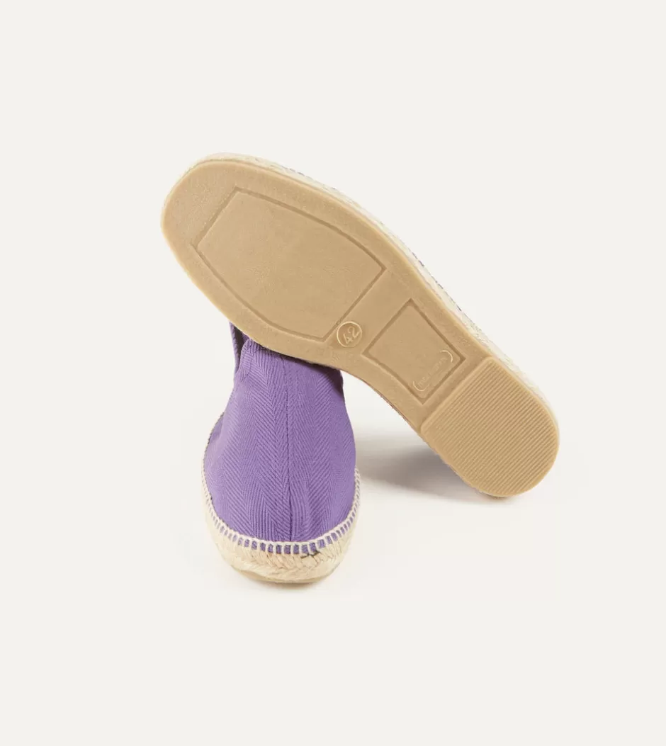 Drake's Herringbone Cotton Espadrilles Purple Online