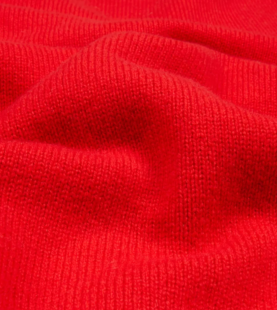 Drake's Lambswool 6 Button Cardigan Red Best Sale