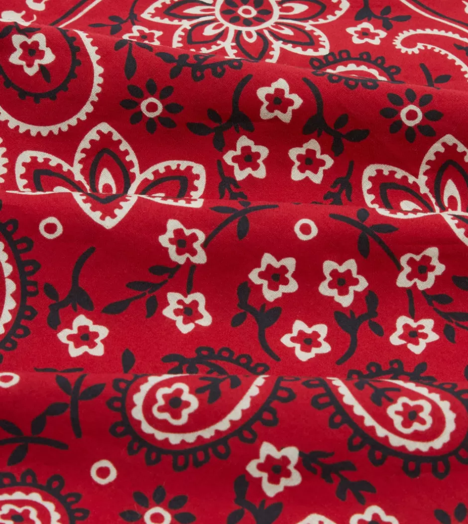 Drake's Paisley Print Cotton Bandana Red Shop