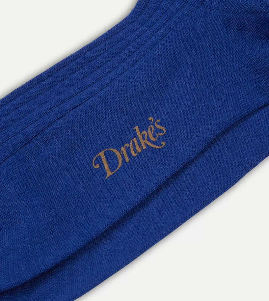 Drake's Wool Over-the-Calf Socks Royal blue Store