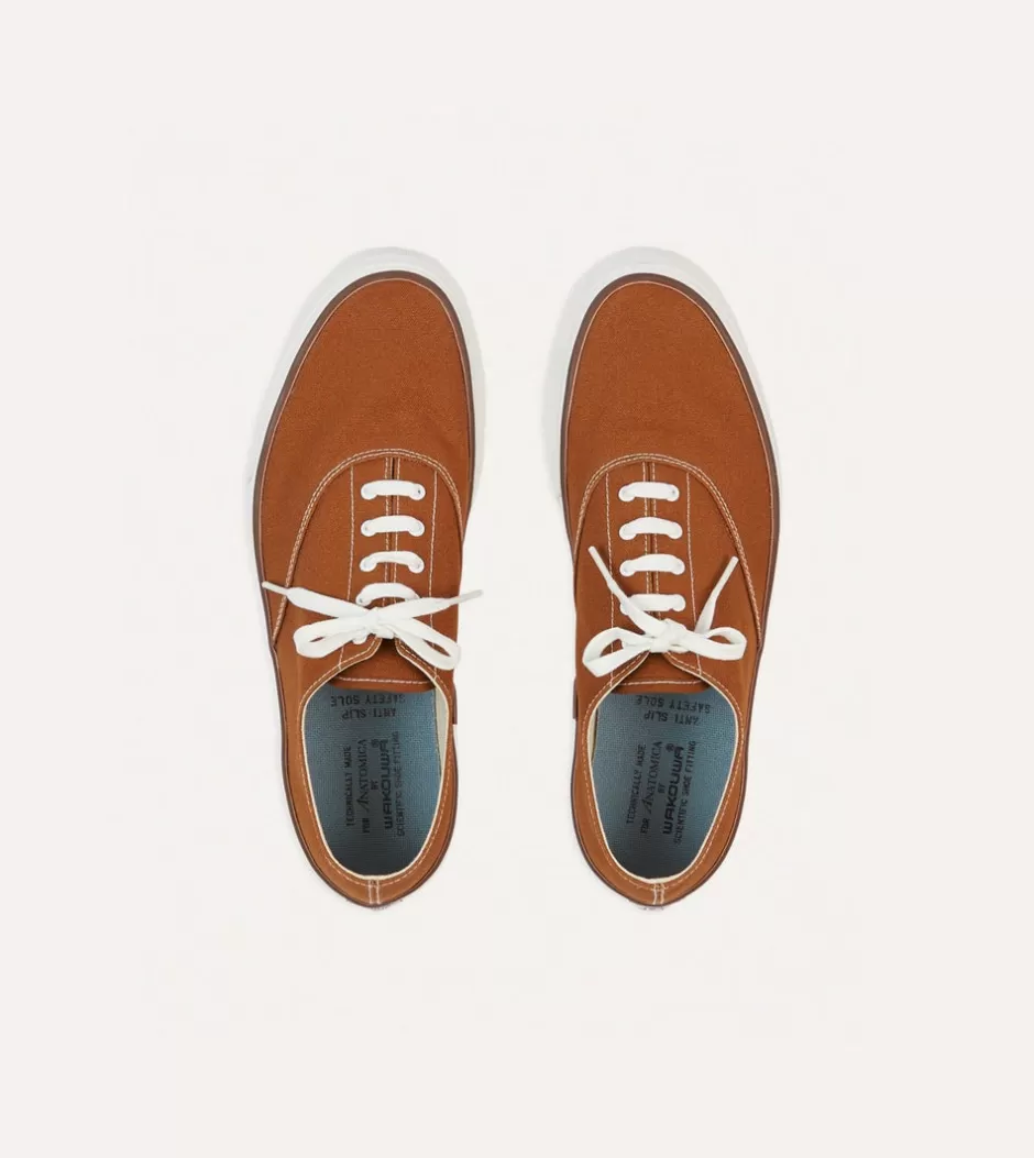 Drake's Wakouwa By Anatomica Cotton Canvas Oxford Trainers Brown Online