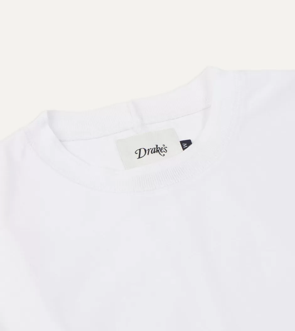 Drake's White Cotton Long-Sleeve Hiking T-Shirt Fashion